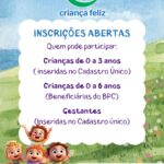 INSCRIÇÕES ABERTAS: Programa Criança Feliz em Aragarças!