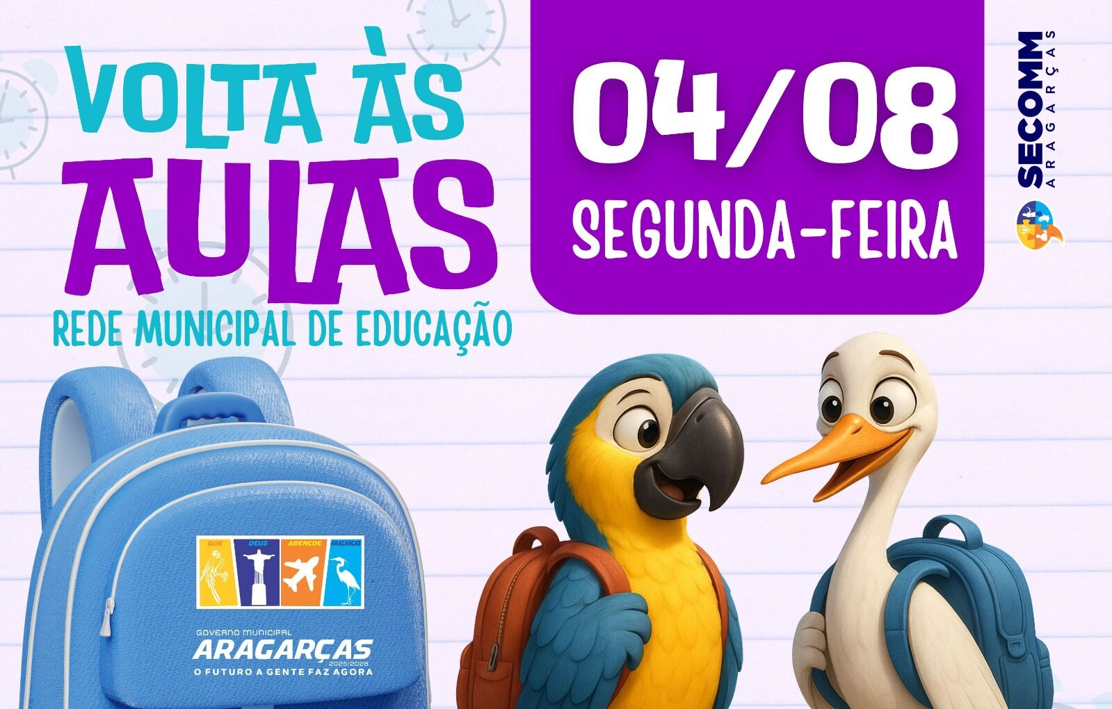 É hora de voltar para a escola!